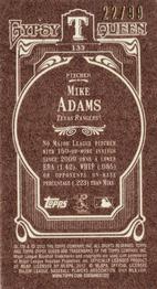 2012 Topps Gypsy Queen - Mini Sepia #133 Mike Adams  Back
