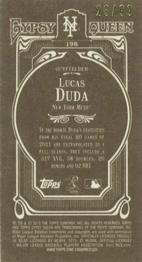 2012 Topps Gypsy Queen - Mini Sepia #198 Lucas Duda  Back