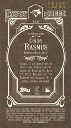 2012 Topps Gypsy Queen - Mini Sepia #218 Colby Rasmus  Back