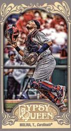 2012 Topps Gypsy Queen - Mini Straight Cut Back #41 Yadier Molina  Front