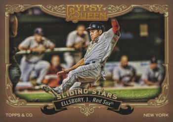 2012 Topps Gypsy Queen - Sliding Stars #SS-JE Jacoby Ellsbury  Front