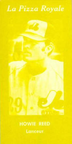 1970 La Pizza Royale Montreal Expos Yellow #NNO Howie Reed Front