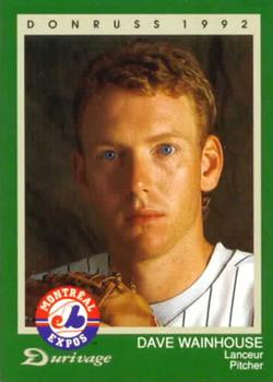 1992 Donruss Durivage Bread Montreal Expos #17 Dave Wainhouse Front