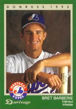 1992 Donruss Durivage Bread Montreal Expos #1 Bret Barberie Front