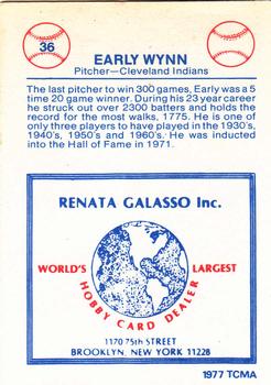1977-84 Galasso Glossy Greats #36 Early Wynn Back