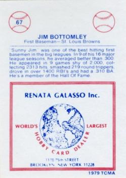 1977-84 Galasso Glossy Greats #67 Jim Bottomley Back