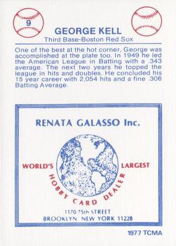 1977-84 Galasso Glossy Greats #9 George Kell Back