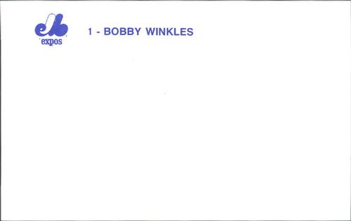 1988 Montreal Expos Postcards #NNO Bobby Winkles Back