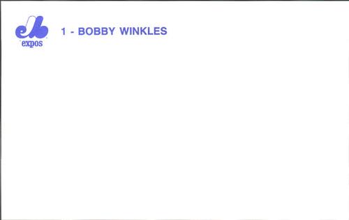1987 Montreal Expos Postcards #NNO Bobby Winkles Back