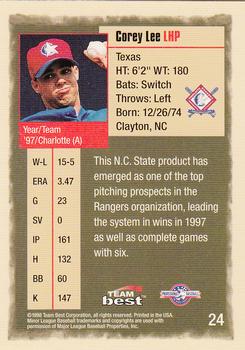 1998 Team Best #24 Corey Lee Back