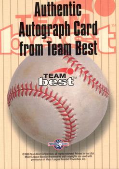 1998 Team Best - Autographs Signature Series #NNO Geoff Goetz Back