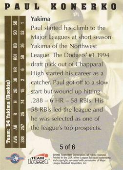 1998 Team Best - Paul Konerko #5 Paul Konerko Back