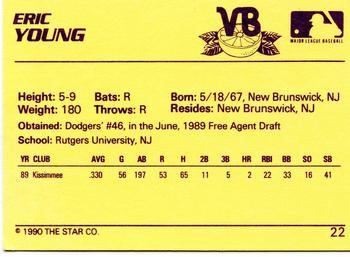 1990 Star #22 Eric Young Back