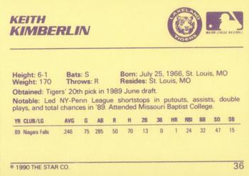 1990 Star #36 Keith Kimberlin Back