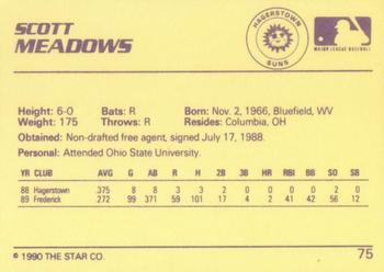 1990 Star #75 Scott Meadows Back