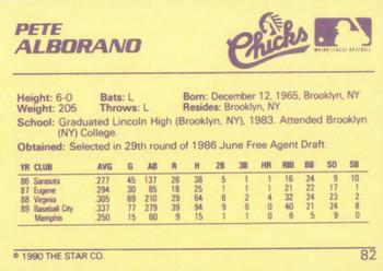 1990 Star #82 Pete Alborano Back
