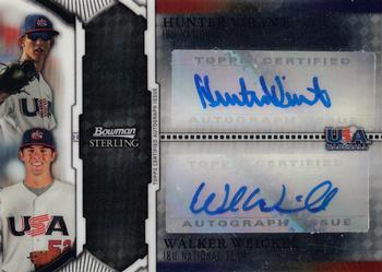 2011 Bowman Sterling - Dual Autographs #BSDA-VW Hunter Virant / Walker Weickel Front