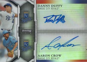 2011 Bowman Sterling - Dual Autographs Refractors #BSDA-DC Danny Duffy / Aaron Crow Front