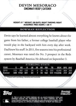 2011 Bowman Sterling - Prospects #11 Devin Mesoraco Back