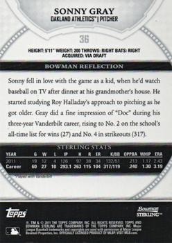 2011 Bowman Sterling - Prospects #36 Sonny Gray Back