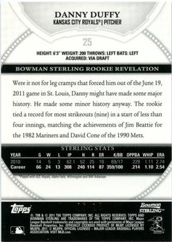 2011 Bowman Sterling - Purple Refractors #25 Danny Duffy Back