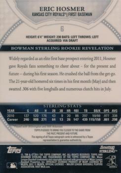 2011 Bowman Sterling - Rookie Autographs #6 Eric Hosmer Back