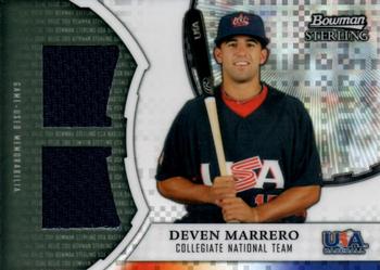 2011 Bowman Sterling - USA Baseball Dual Relic X-Fractors #XDR-DM Deven Marrero Front