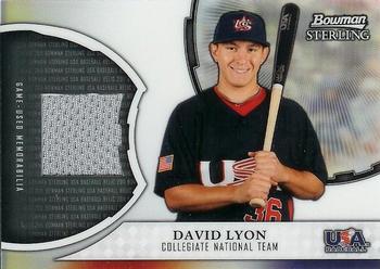 2011 Bowman Sterling - USA Baseball Relics #USAR-DL David Lyon Front