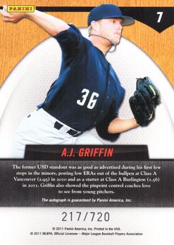 2011 Donruss Elite Extra Edition - Back to the Future Signatures #7 A.J. Griffin Back