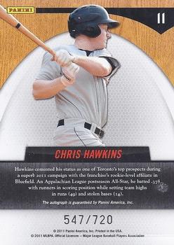 2011 Donruss Elite Extra Edition - Back to the Future Signatures #11 Chris Hawkins Back
