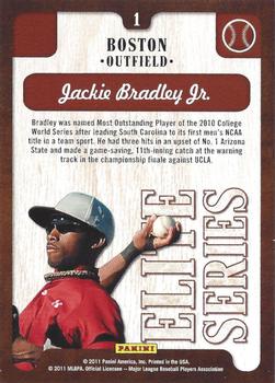 2011 Donruss Elite Extra Edition - Elite Series #1 Jackie Bradley Jr. Back