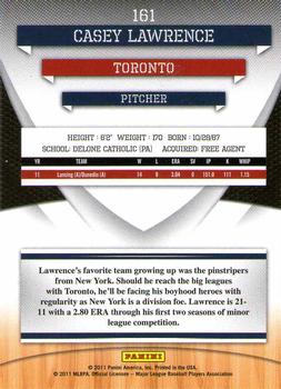 2011 Donruss Elite Extra Edition - Prospects #161 Casey Lawrence Back