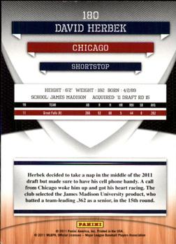 2011 Donruss Elite Extra Edition - Prospects #180 David Herbek Back