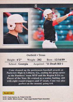 2011 Donruss Elite Extra Edition - Yearbook #8 Zach Cone Back