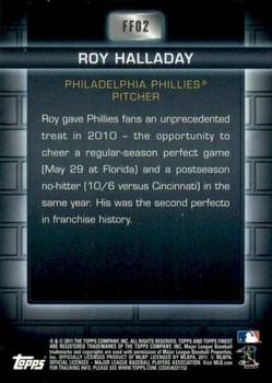 2011 Finest - Foundations Orange Refractors #FF02 Roy Halladay Back