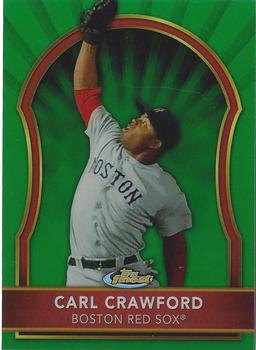 2011 Finest - Green Refractors #56 Carl Crawford Front