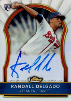 2011 Finest - Rookie Autographs Refractors #62 Randall Delgado Front