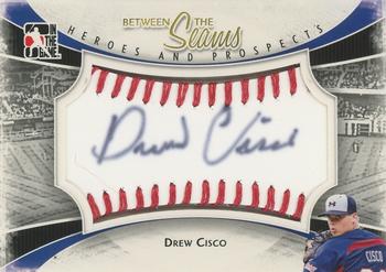 2011 In The Game Heroes & Prospects - Between the Seams Autographs Red #BTS-DC Drew Cisco Front