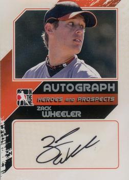 2011 In The Game Heroes & Prospects - Close Up Autographs Silver #A-ZW2 Zack Wheeler Front