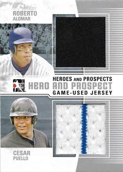 2011 In The Game Heroes & Prospects - Heroes And Prospects Dual Jerseys Silver #HPJ-11 Roberto Alomar / Cesar Puello Front