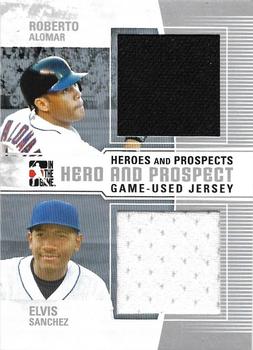 2011 In The Game Heroes & Prospects - Heroes And Prospects Dual Jerseys Silver #HPJ-16 Roberto Alomar / Elvis Sanchez Front