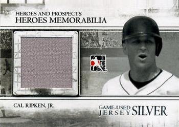 2011 In The Game Heroes & Prospects - Heroes Jerseys Silver #HM-02 Cal Ripken Jr. Front