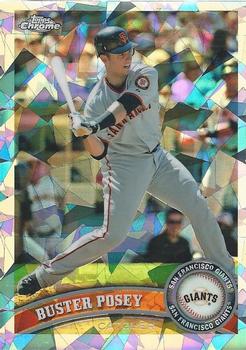 2011 Topps Chrome - Atomic Refractors #1 Buster Posey Front
