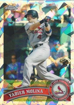 2011 Topps Chrome - Atomic Refractors #32 Yadier Molina Front