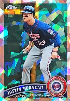 2011 Topps Chrome - Atomic Refractors #154 Justin Morneau Front
