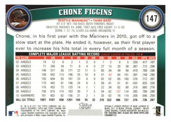 2011 Topps Chrome - Orange Refractors #147 Chone Figgins Back