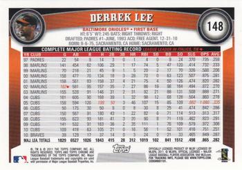 2011 Topps Chrome - Orange Refractors #148 Derrek Lee Back