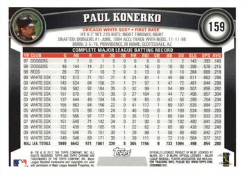 2011 Topps Chrome - Orange Refractors #159 Paul Konerko Back