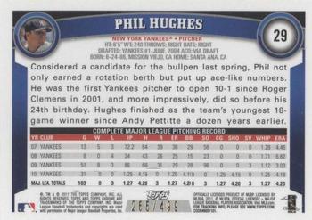 2011 Topps Chrome - Purple Refractors #29 Phil Hughes Back
