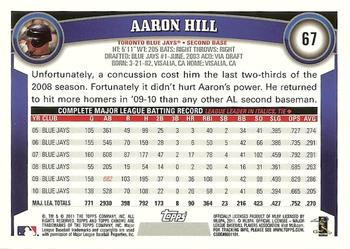 2011 Topps Chrome - Refractors #67 Aaron Hill Back